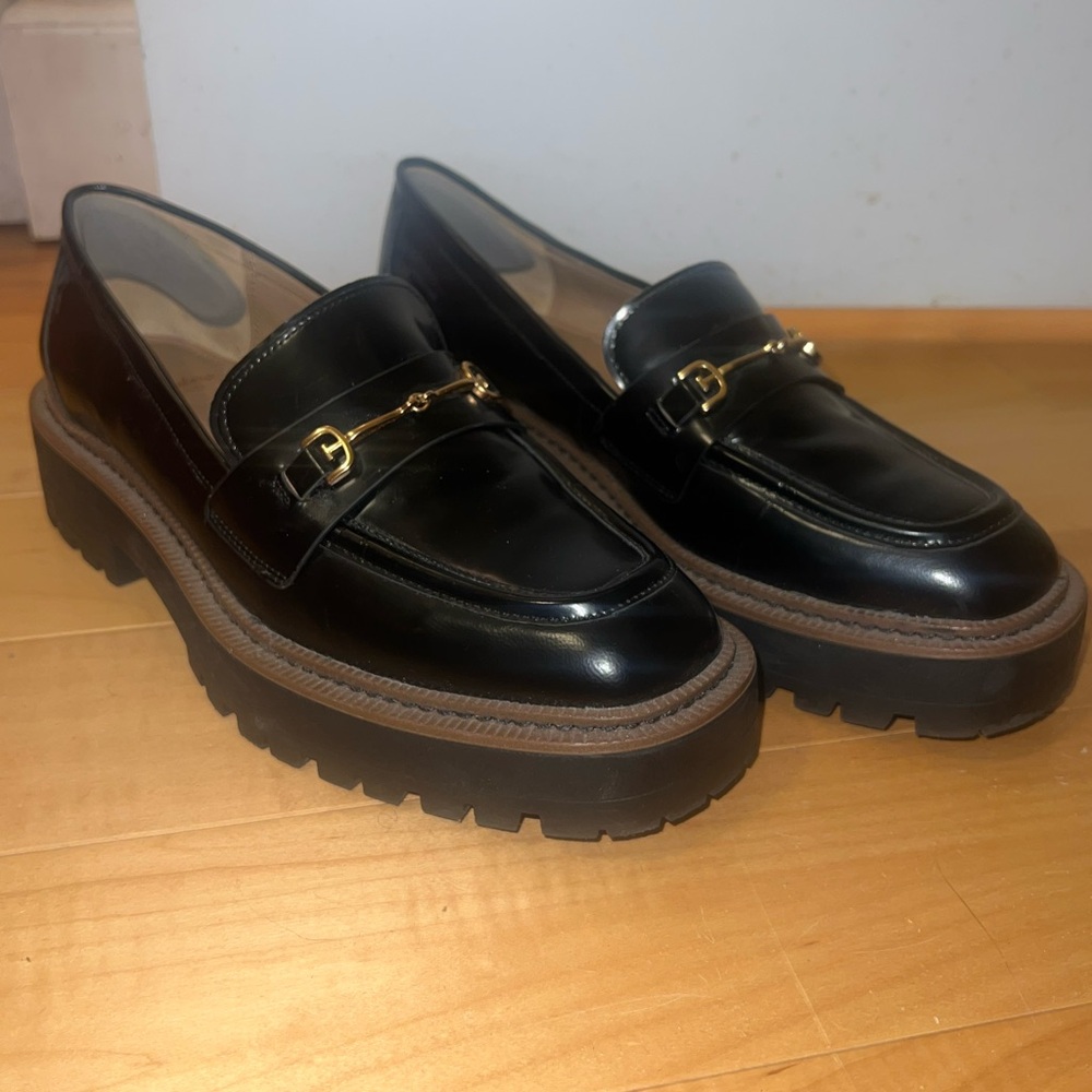 Sam Edelman platform Loafers with Gold Accent size 10